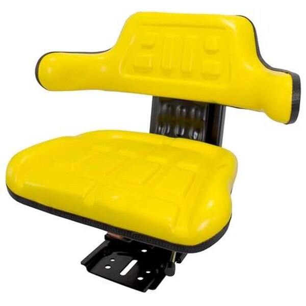 Yellow Waffle Universal Tractor Suspension Seat Fits John Deere 655 855 1435 680